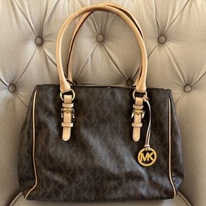MK Signature Print Handbag
